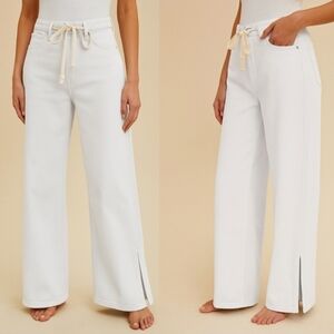 Anniewear White Wide-Leg Pants